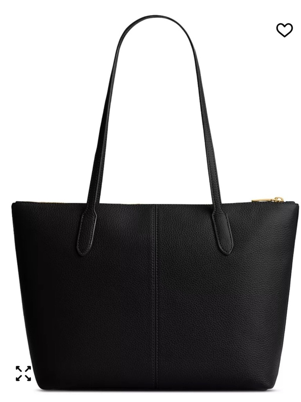 Coach Bella Black Pebbled Leather Structured Zip Tote Luxury Designer Work Bag - Picture 3 of 10